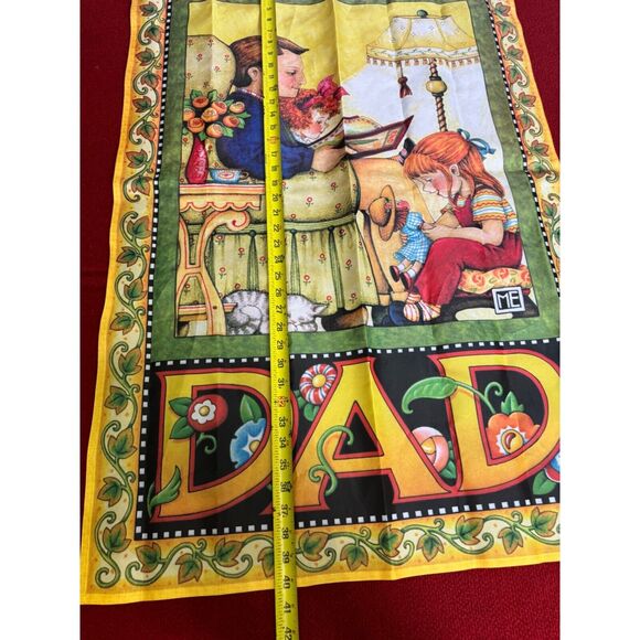 Mary Engelbreit Fathers Day Garden/house Flag Outdoor 22 X 17 Dad with Daughter - Picture 3 of 5